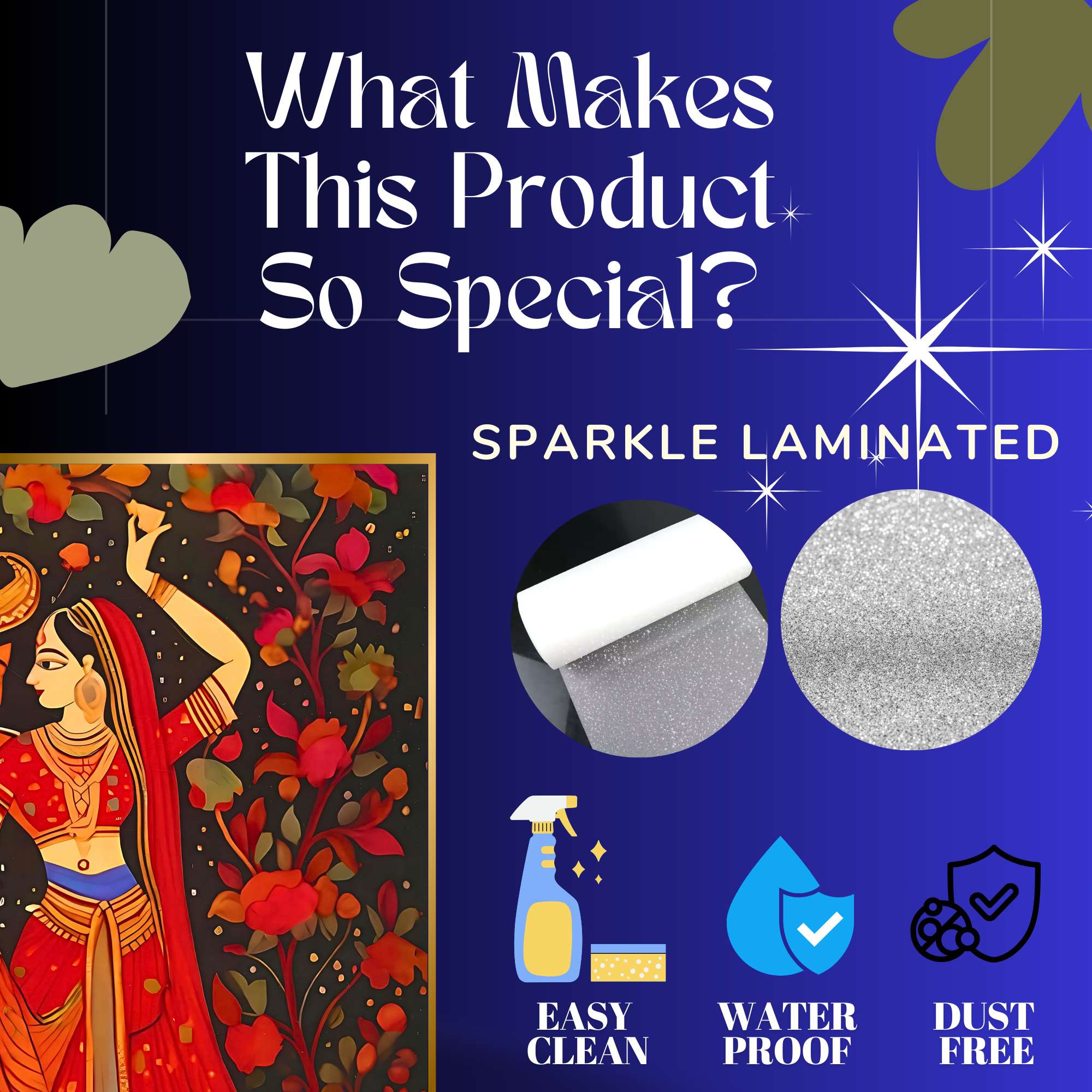 Set of Six Wall Paintings for Wall Dacoration Golden Framed Wall Paintings for Living Room & Bedroom Wall Art for Home Decoration & Office Wall Décor (17x13 inch CH-GD6-11) - Image 3